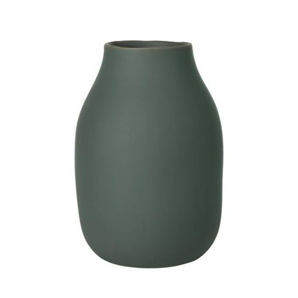 Blomus Blomus 65704 20 x 6 in. Colora Porcelain Vase; Agave Green 65704